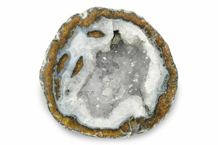 Las Choyas Coconut Geode Half with Quartz Crystals - Mexico #246292